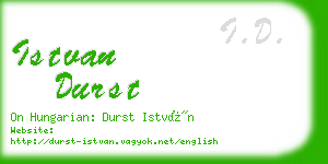 istvan durst business card